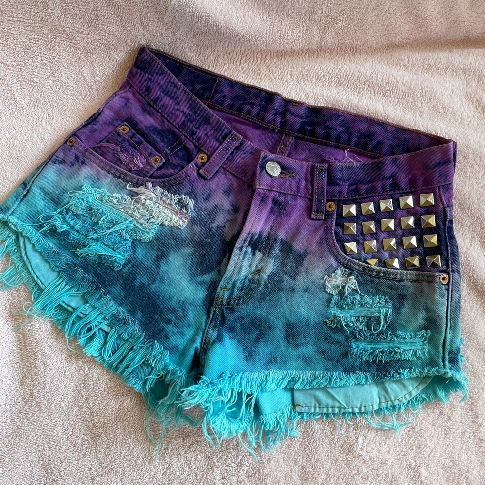 Dyed RunawayDreamz Denim Shorts